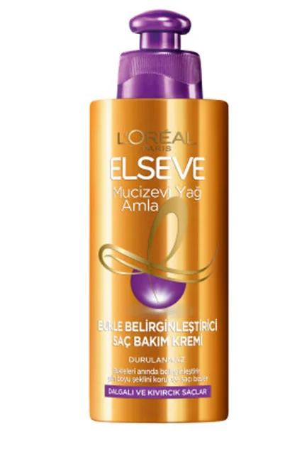 Elseve - L'Oréal Paris Elseve Mucizevi Amla Yağı Bukle Belirginleştirici Saç Bakım Kremi 200 ml