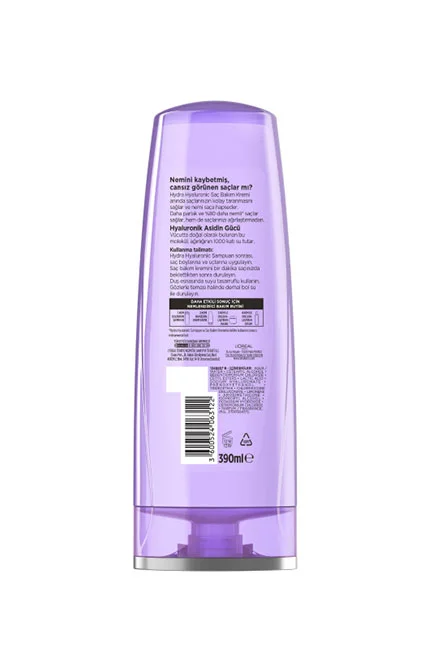 L'Oréal Paris Elseve Hydra [Hyaluronic] Nemi Hapseden Saç Bakım Kremi 390 ml