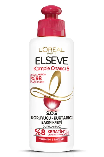 L'Oréal Paris Elseve Komple Onarıcı 5 S.O.S Koruyucu Kurtarıcı Bakım Kremi 200 ml - Thumbnail