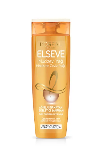 Elseve - L'Oréal Paris Elseve Mucizevi Hindistan Cevizi Yağı Ağırlaştırmayan Besleyici Şampuan 360 ml