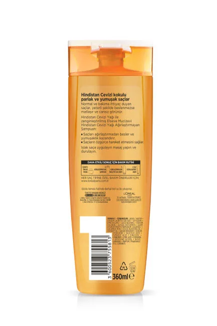 L'Oréal Paris Elseve Mucizevi Hindistan Cevizi Yağı Ağırlaştırmayan Besleyici Şampuan 360 ml - Thumbnail