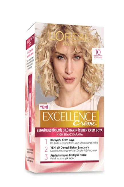 L'Oréal Paris - L'Oreal Paris Excellence Creme Saç Boyası 10 Açık Sarı