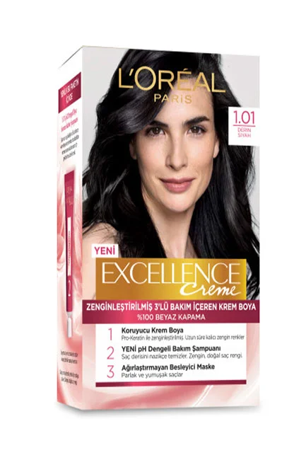 L'oréal Paris Excellence Creme Saç Boyası 1.01 Derin Siyah