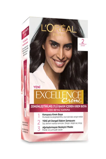 L'Oréal Paris - L'Oreal Paris Excellence Creme Saç Boyası 2 Siyah