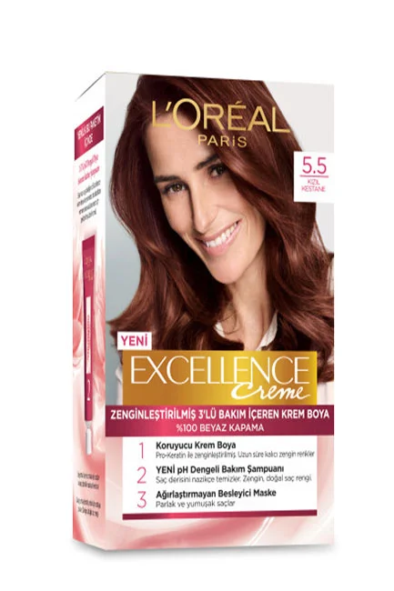 L'Oréal Paris - L'Oréal Paris Excellence Creme Saç Boyası 5.5 Kızıl Kestane