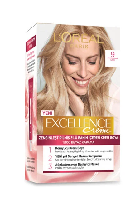 L'Oréal Paris - L'Oreal Paris Excellence Creme Saç Boyası 9 Sarı