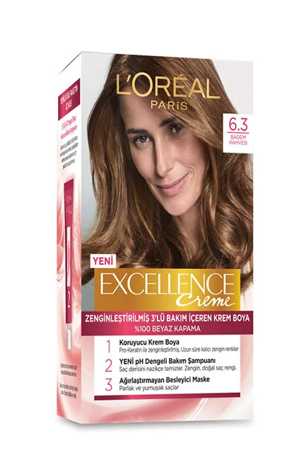 L'Oréal Paris - L'Oreal Paris Excellence Creme Saç Boyası 6.30 Badem Kahvesi