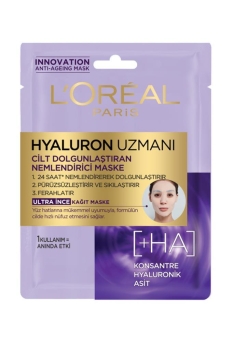 L'Oreal Paris Hyaluron Uzmanı Cilt Dolgunlaştıran Nemlendirici Kağıt Maskesi 30 gr - Thumbnail