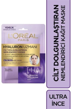 L'Oreal Paris Hyaluron Uzmanı Cilt Dolgunlaştıran Nemlendirici Kağıt Maskesi 30 gr - Thumbnail