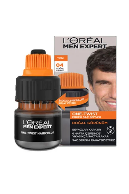 L'Oréal Paris - L'Oreal Paris Men Expert One-Twist Erkek Saç Boyası Kahve 04