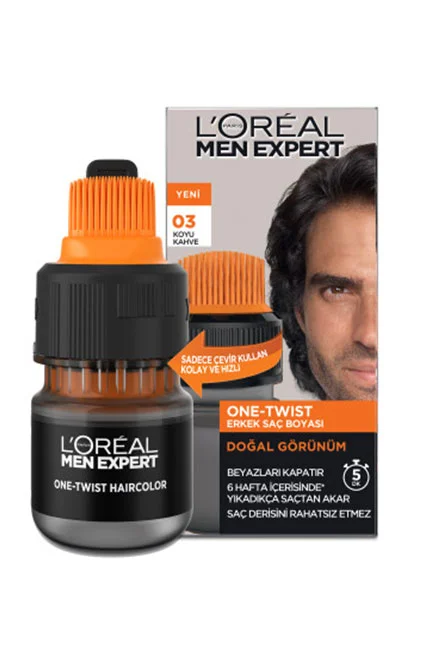 L'Oréal Paris - L'Oreal Paris Men Expert One-Twist Erkek Saç Boyası Koyu Kahve 03