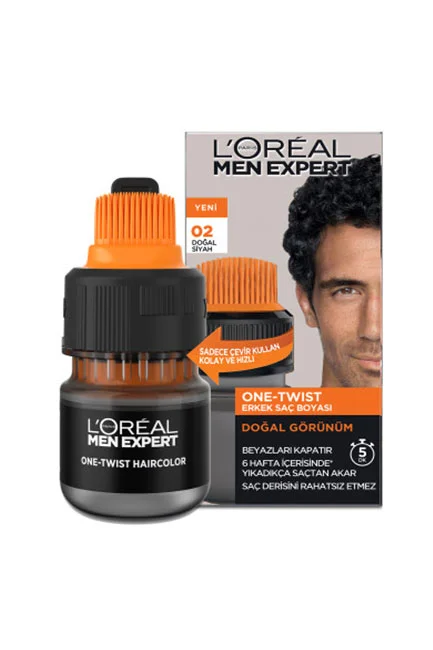 L'Oréal Paris - L'Oreal Paris Men Expert One-Twist Erkek Saç Boyası Siyah 02