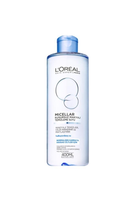 L'Oreal Paris Micellar Kusursuz Normalden Karmaya Hassas Ciltler İçin Makyaj Temizleme Suyu 400ml