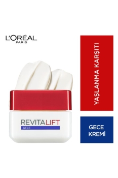 L'Oreal Paris Revitalift Kırışıklık Karşıtı Sıkılaştırıcı Gece Kremi 50 ml - Thumbnail