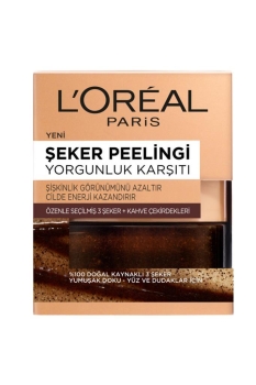 L'Oreal Paris Yorgunluk Karşıtı Kahveli Şeker Peeling 50ml - Thumbnail