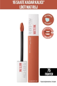 Maybelline Super Stay Matte Ink Likit Mat Ruj - 75 Fighter - Kahverengi - Thumbnail