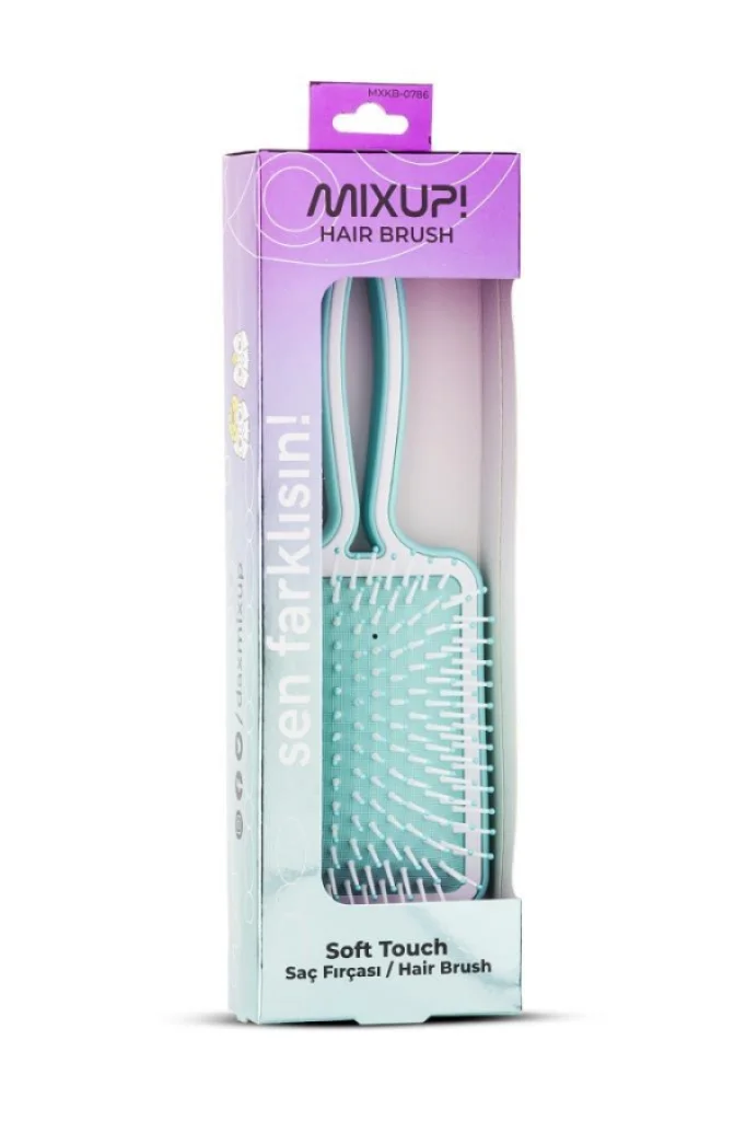 Mixup Dörtgen Soft Touch Saç Fırçası Mavi 