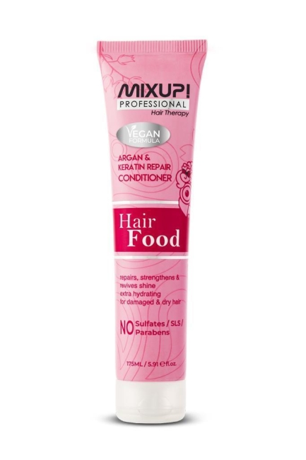 Mixup Hair Food Argan-Keratin Yıpranmış Saçlara Özel Bakım Paketi (Şampuan+Bakım Kremi+Tarak)