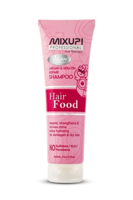 Mixup Hair Food Argan-Keratin Yıpranmış Saçlara Özel Bakım Paketi (Şampuan+Bakım Kremi+Tarak)