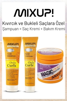 Mixup! - Mixup Kıvırcık Ve Bukleli Saçlara Özel Saç Bakım Seti (Şampuan + Saç Kremi + Bakım Kremi)