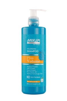 Mixup! Plus Volume Ince Telli Saçlar Için Şampuan 400 ml + 3D Soft Touch Saç Fırçası Turuncu - Thumbnail