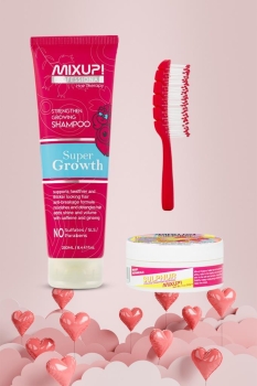 Mixup Super Growth Yavaş Uzayan Saçlara Özel Şampuan 250 Ml + Fuşya Çanta Boyu 3d Tarak + Sulphur Tirnak Yagi 56 gr - Thumbnail