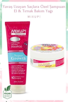 Mixup! - Mixup Super Growth Yavaş Uzayan Saçlara Özel Şampuan 250 Ml + Sulphur Tırnak Yağı 5GR