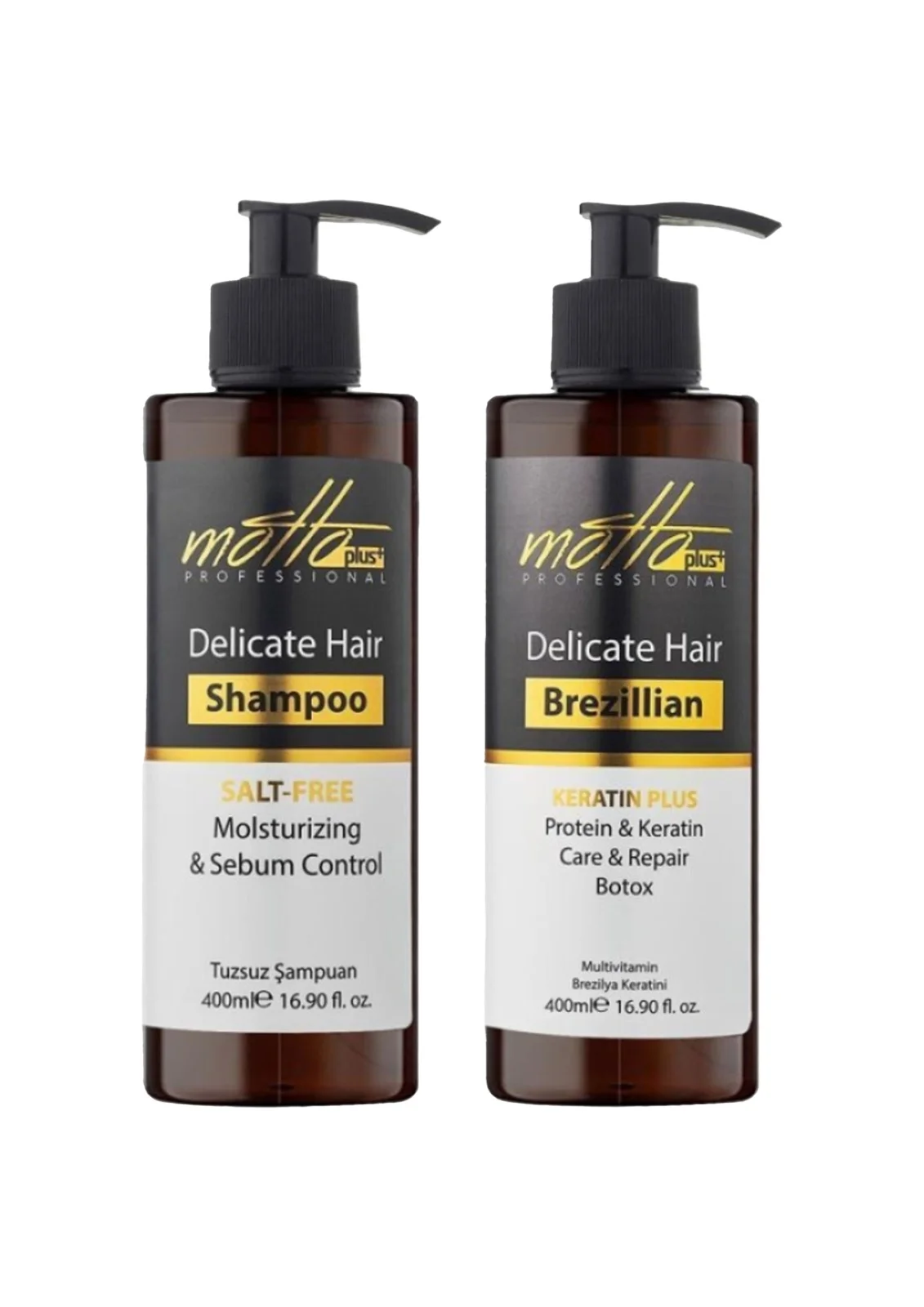 Motto Plus Professional - Motto Plus 2 'li Brezilya Fönü Şampuan+ Keratin Bakım Seti 