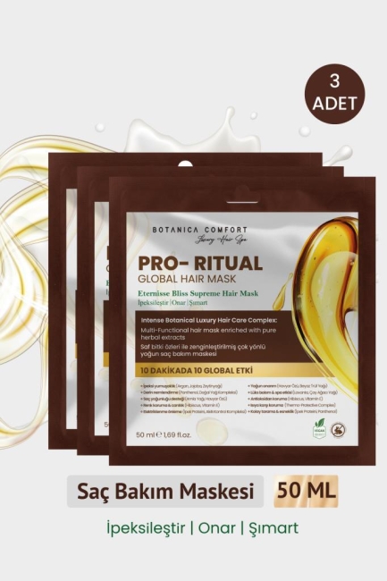 Pro-Ritual – Eternisse Bliss Supreme Yoğun Nem ve Antioksidan Koruma Saç Bakım Maskesi 50x3 ml