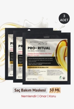 BOTANICA COMFORT - Pro-Ritual – Ultimate Precious Supreme Derin Nem ve Dökülme Karşıtı Saç Bakım Maskesi 50x3 ml