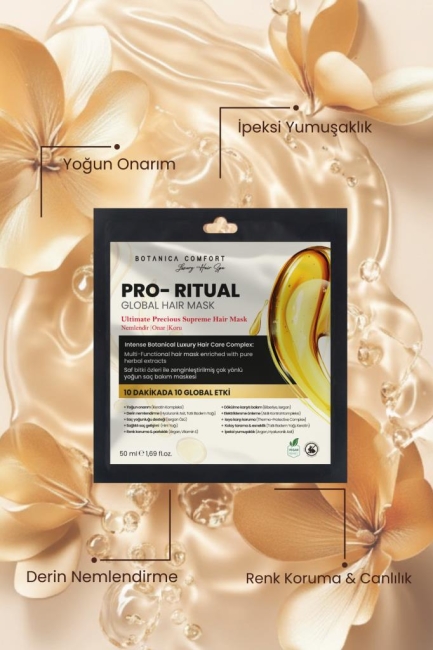 Pro-Ritual – Ultimate Precious Supreme Derin Nem ve Dökülme Karşıtı Saç Bakım Maskesi 50x5 ml