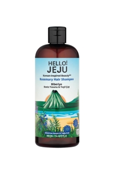 Hello Jeju - ! Rosemary Hair Biberiye,Deniz Yosunu ve Yeşil Çay Saç Bakım Şampuanı 400 ml