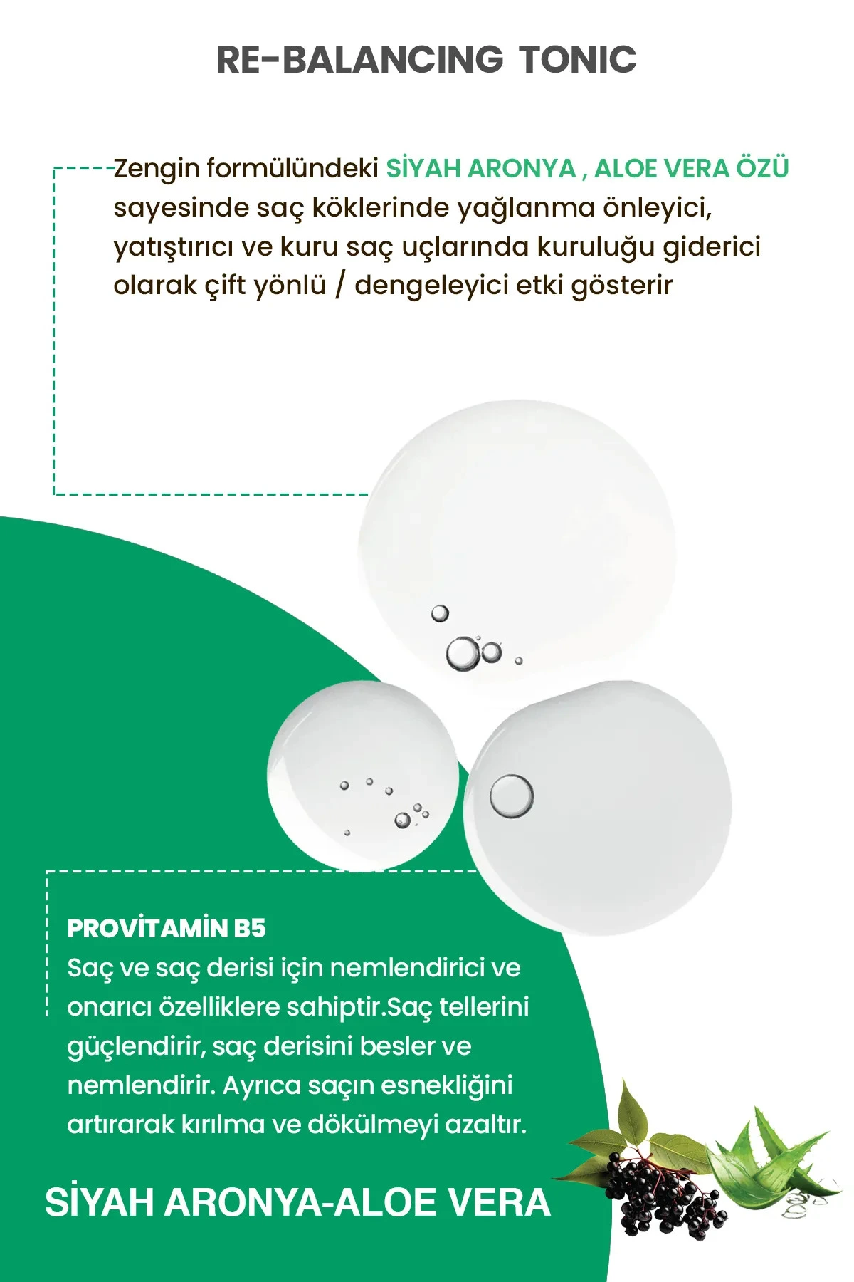 BOTANICA COMFORT Sebum Dengeleyici Yağlanma Karşıtı Siyah Aronya Üzümü Özlü Güçlendirici Saç Bakım Toniği 250 ML - Thumbnail