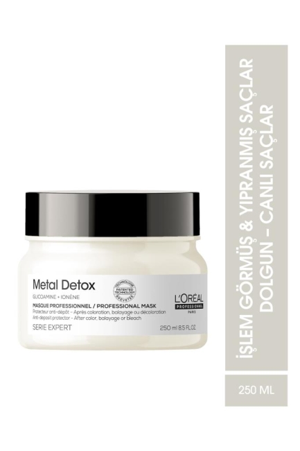 Serie Expert Işlem Görmüş Ve Yıpranmış Saçlar Için Metal Karşıtı Arındırıcı Metal Detox Maske 250ml