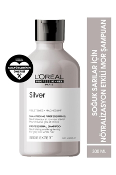 L'oreal Professionnel - Serie Expert Silver Çok Açık Sarı, Gri Ve Beyaz Saçlar Için Renk Dengeleyici Mor Şampuanı 300 Ml