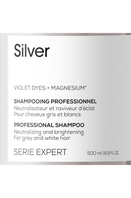Serie Expert Silver Çok Açık Sarı Gri ve Beyaz Saçlar İçin Renk Dengeleyici Mor Şampuanı 500 ml