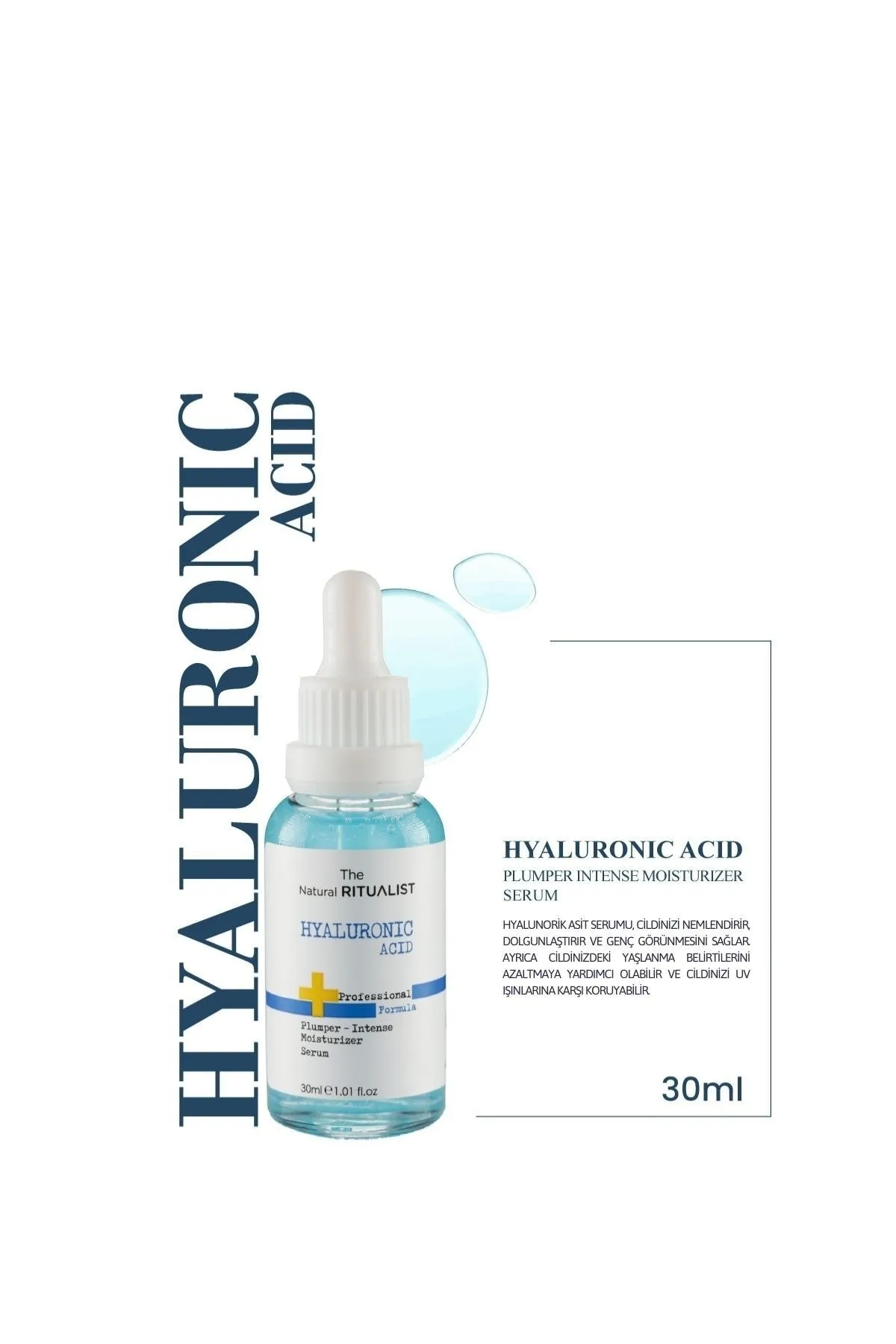 The Natural Ritualist 3'lü Cilt Bakım Serum Seti ( Hyaluronic Acid + C Vitamini + Collagen Serum )