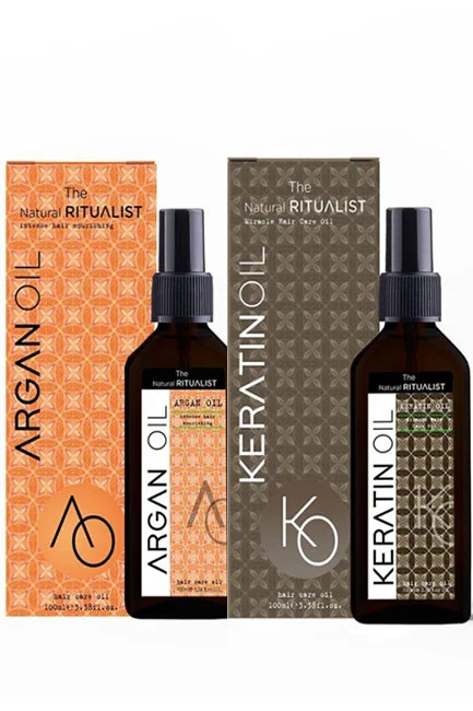 The Natural Ritualist Keratin Bakım +Argan Bakım Yağı Seti