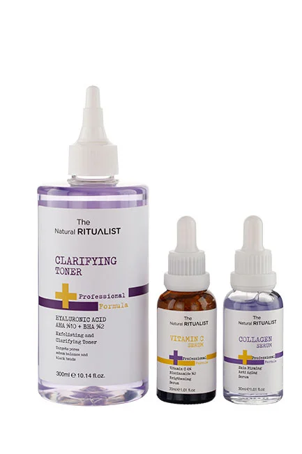 The Natural Ritualist Gözenek Sıkılaştırıcı Ve Aydınlatıcı Aha%10,bha%2,glycolic Asit,vitamin C%4 Cilt Bakım Seti